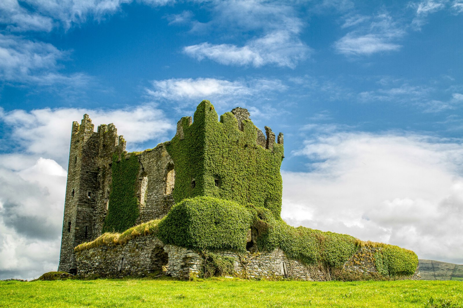 16th-century ruins of Ballycarbery Castle - near Cahersiveen in County Kerry, Ireland